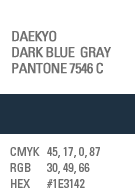 Daekyo Dark blue gray pantone 7546c