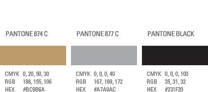 Pantone 874c, Pantone 877c, Pantone Black